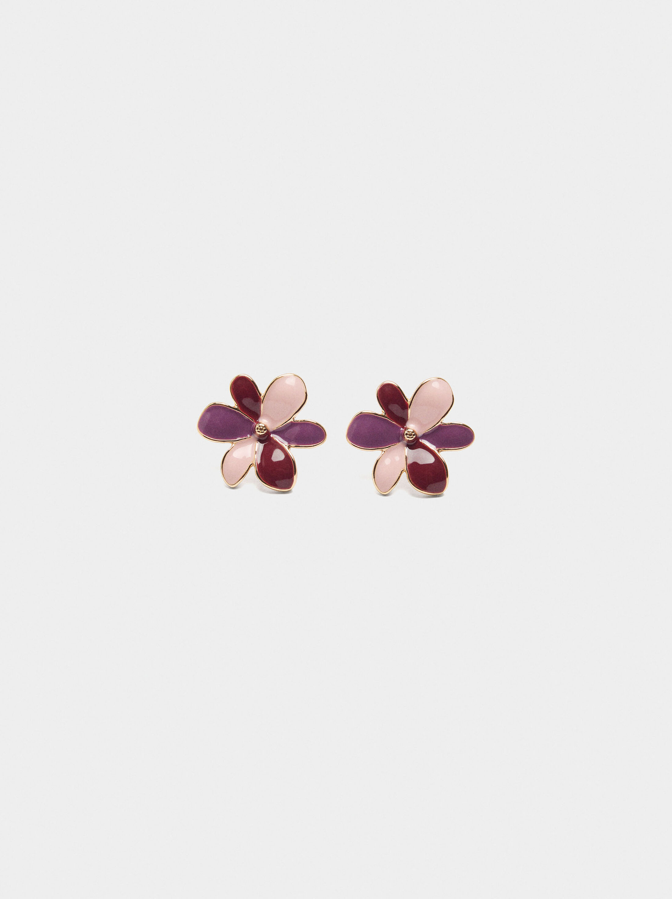 Multicolored flower enamel earrings image number 0.0