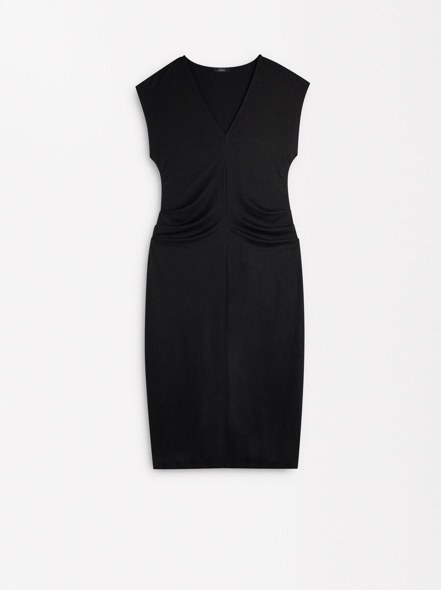 Knit dress with side details