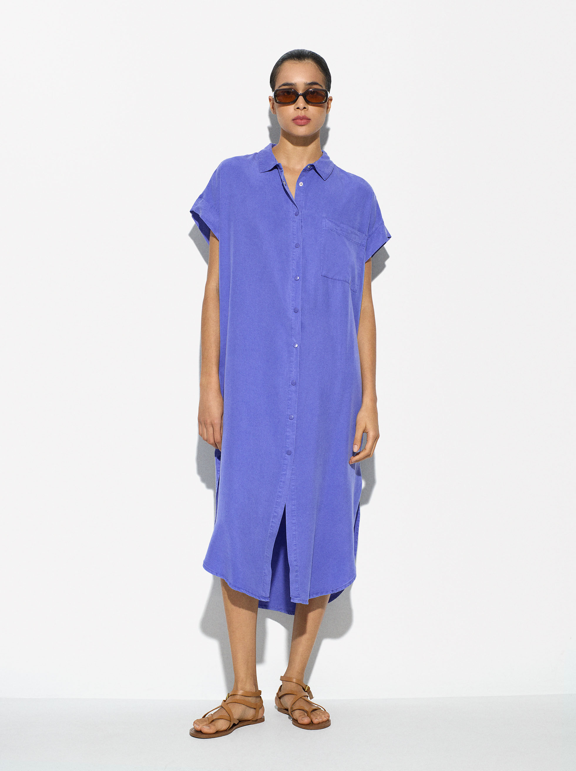 Lyocell shirt dress deals