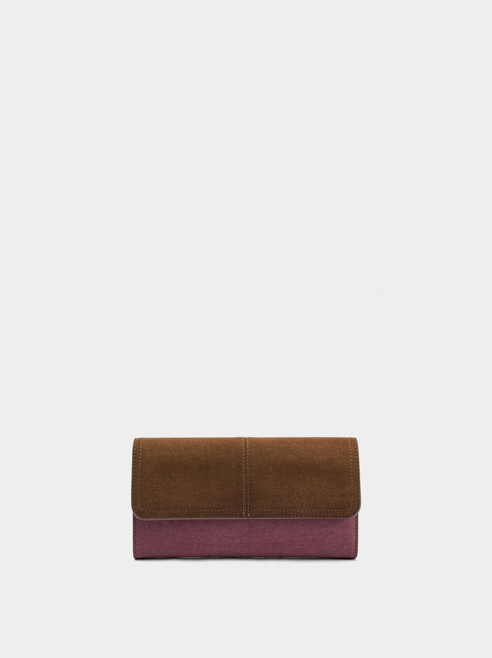 Leather-effect wallet with flap