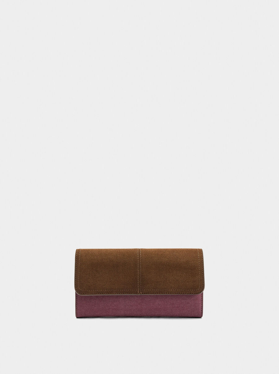 Leather-effect wallet with flap