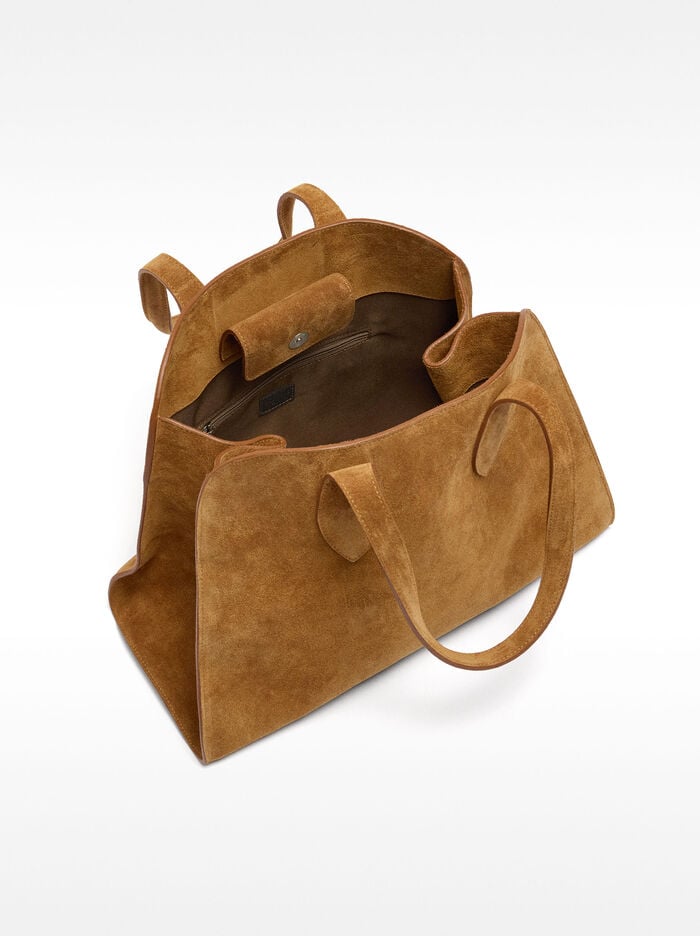 Leather tote bag