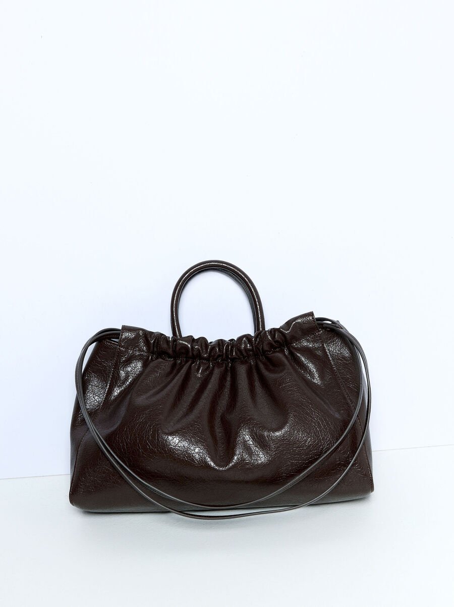 Mala shopper con fruncido