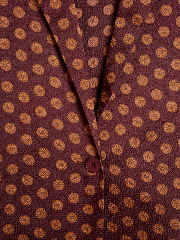 Satin printed blazer