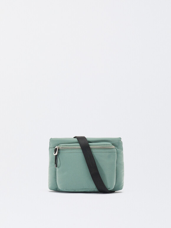 Nylon Crossbody Bag, Green, hi-res