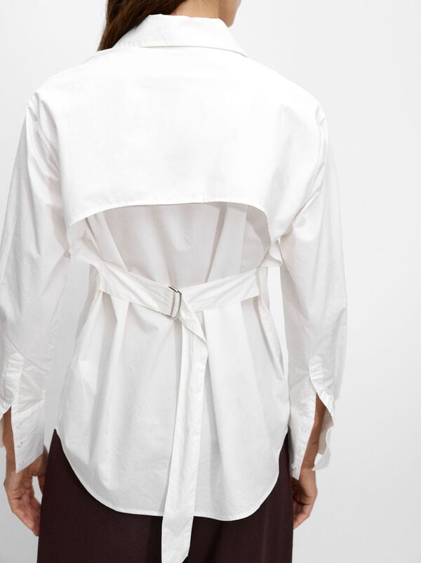 100% cotton shirt with belt