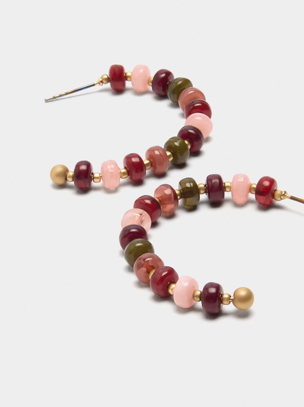 Multicoloured hoop earrings