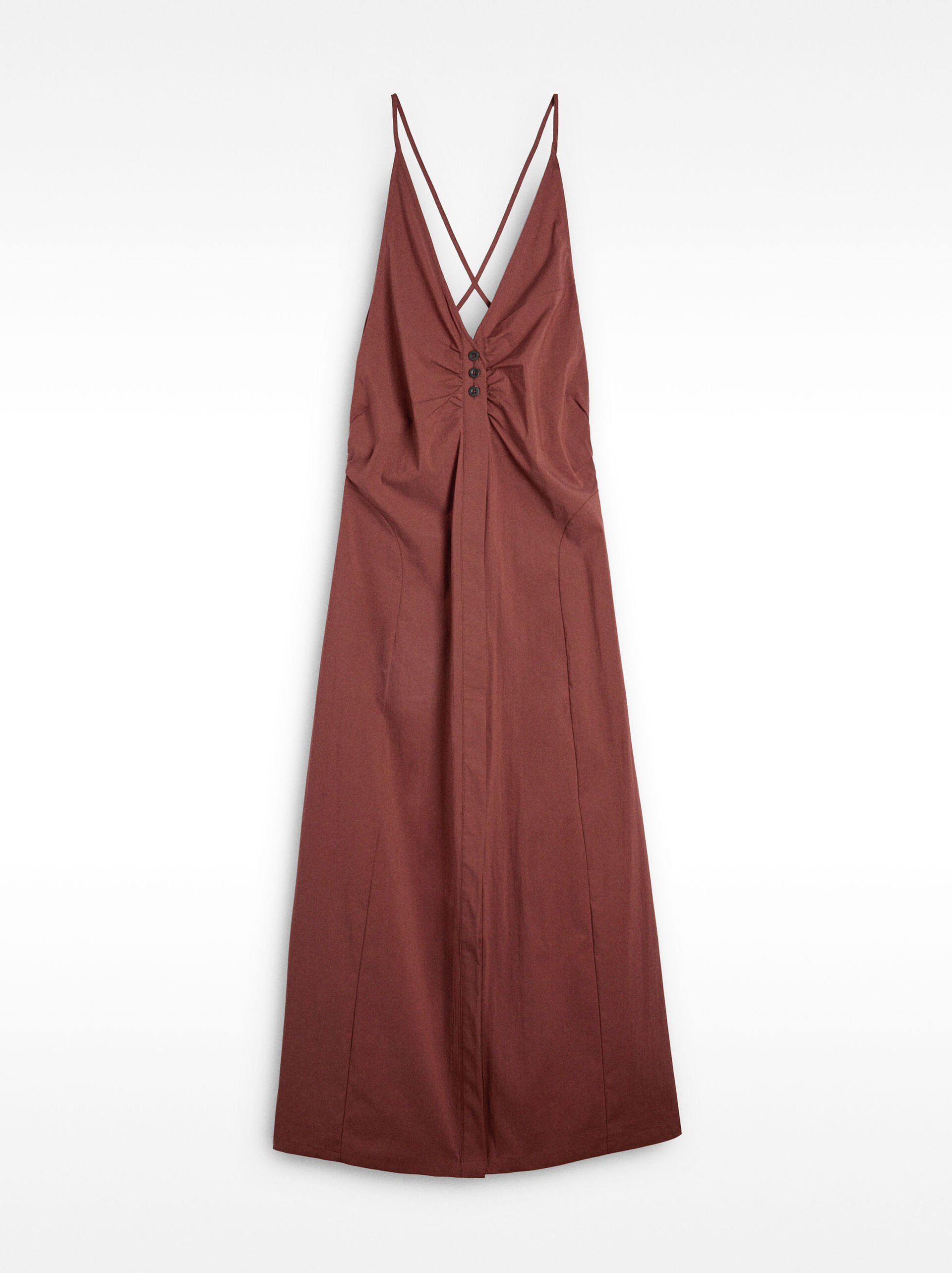 Langes Baumwollkleid mit Trägern zum Binden image number 0.0