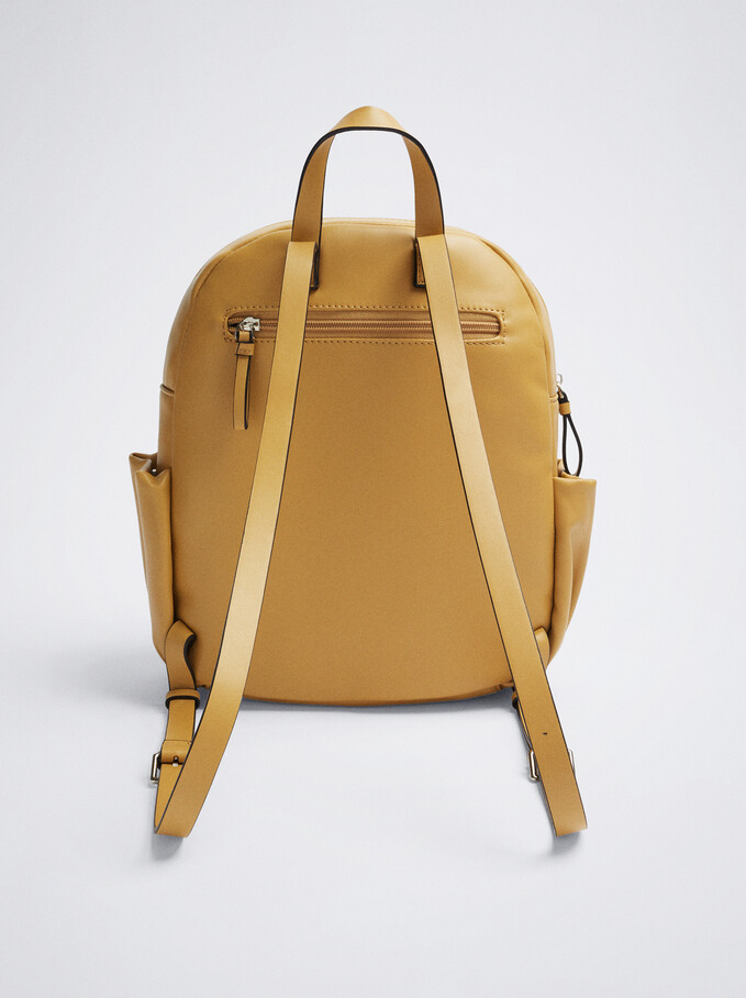 Everyday Backpack With Pendant, Yellow, hi-res