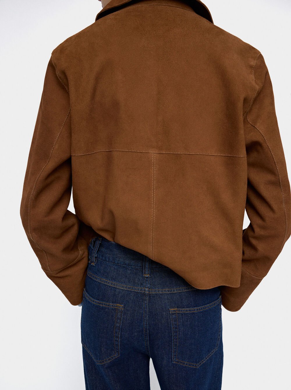 Veste en cuir avec poches