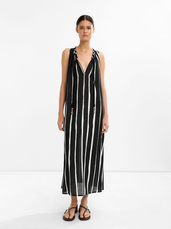 Striped long dress