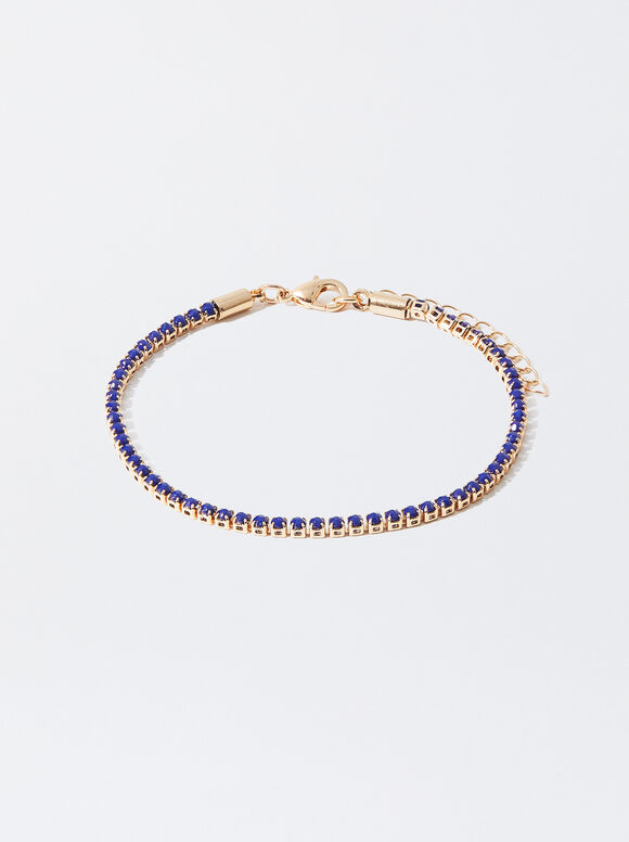Bracelet With Crystals, Blue, hi-res