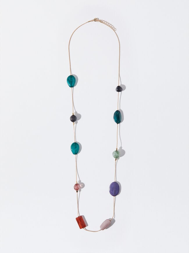 Multicolored Gold Necklace image number 1.0