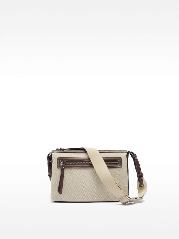 Bolso bandolera triple de tejido