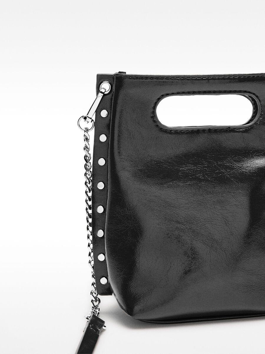 Tote bag with cracked effect