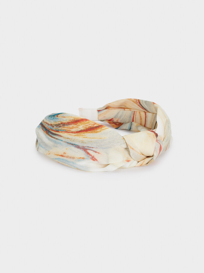 Wide Headband With Knot, Multicolor, hi-res