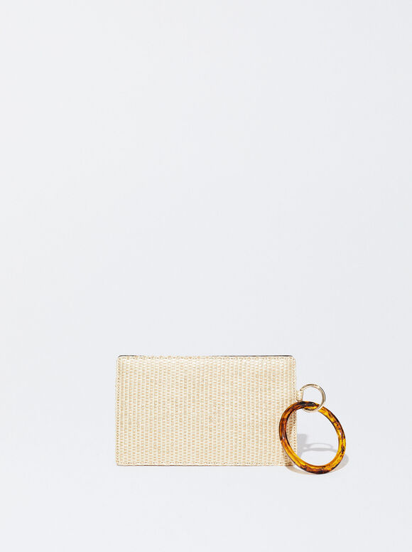 Straw Party Clutch, Golden, hi-res