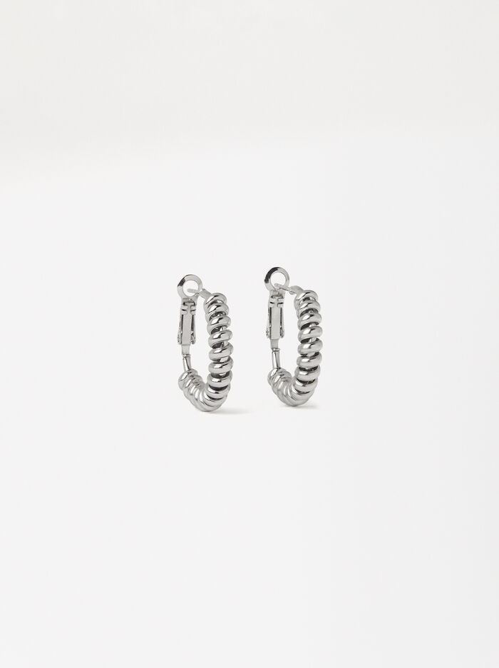 Spiral Stainless Steel Hoop Earrings