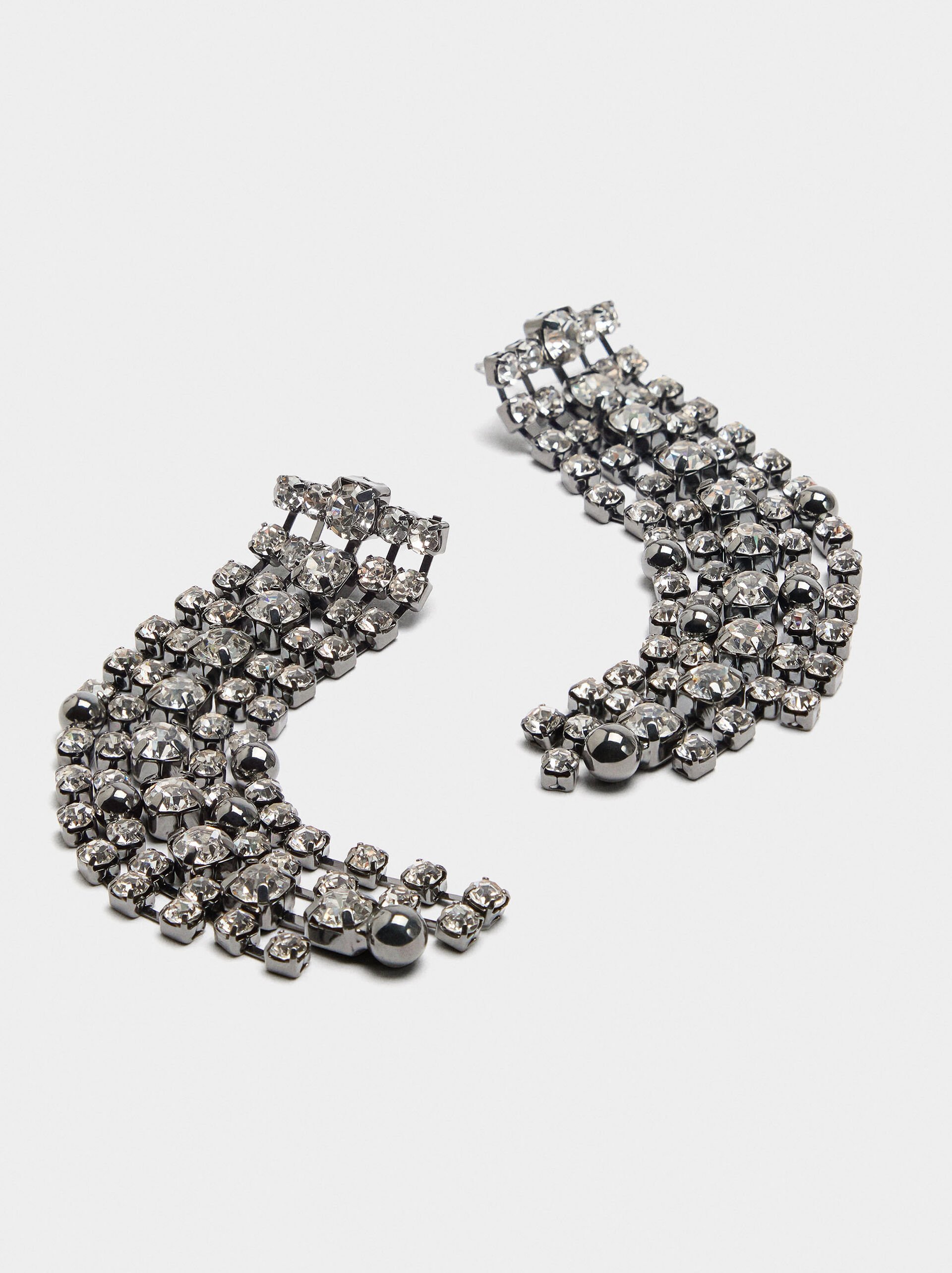 Long earrings with crystals image number 2.0