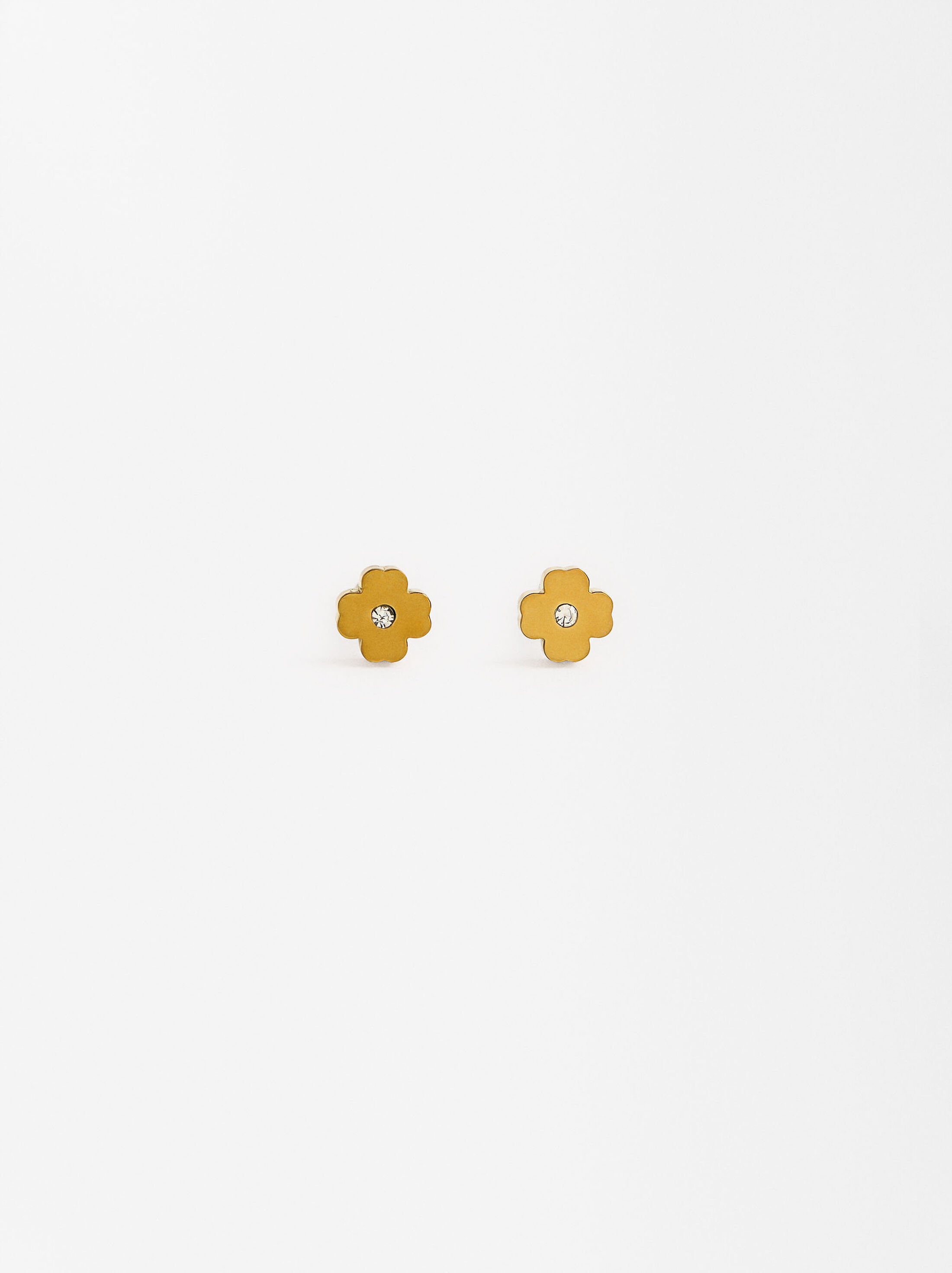 Set  collar y pendientes con charms de cristales - acero inoxidable image number 3.0
