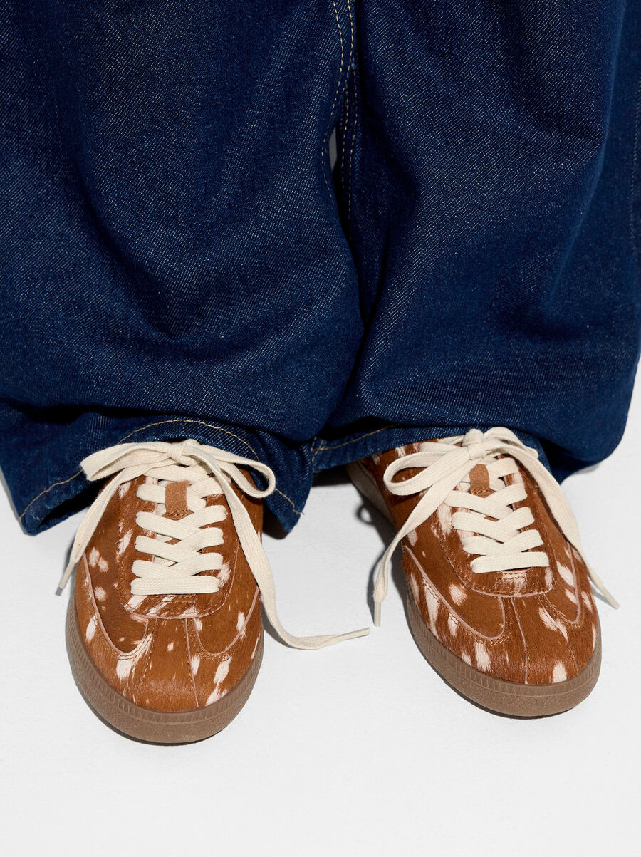 Zapatillas de piel estampado animal