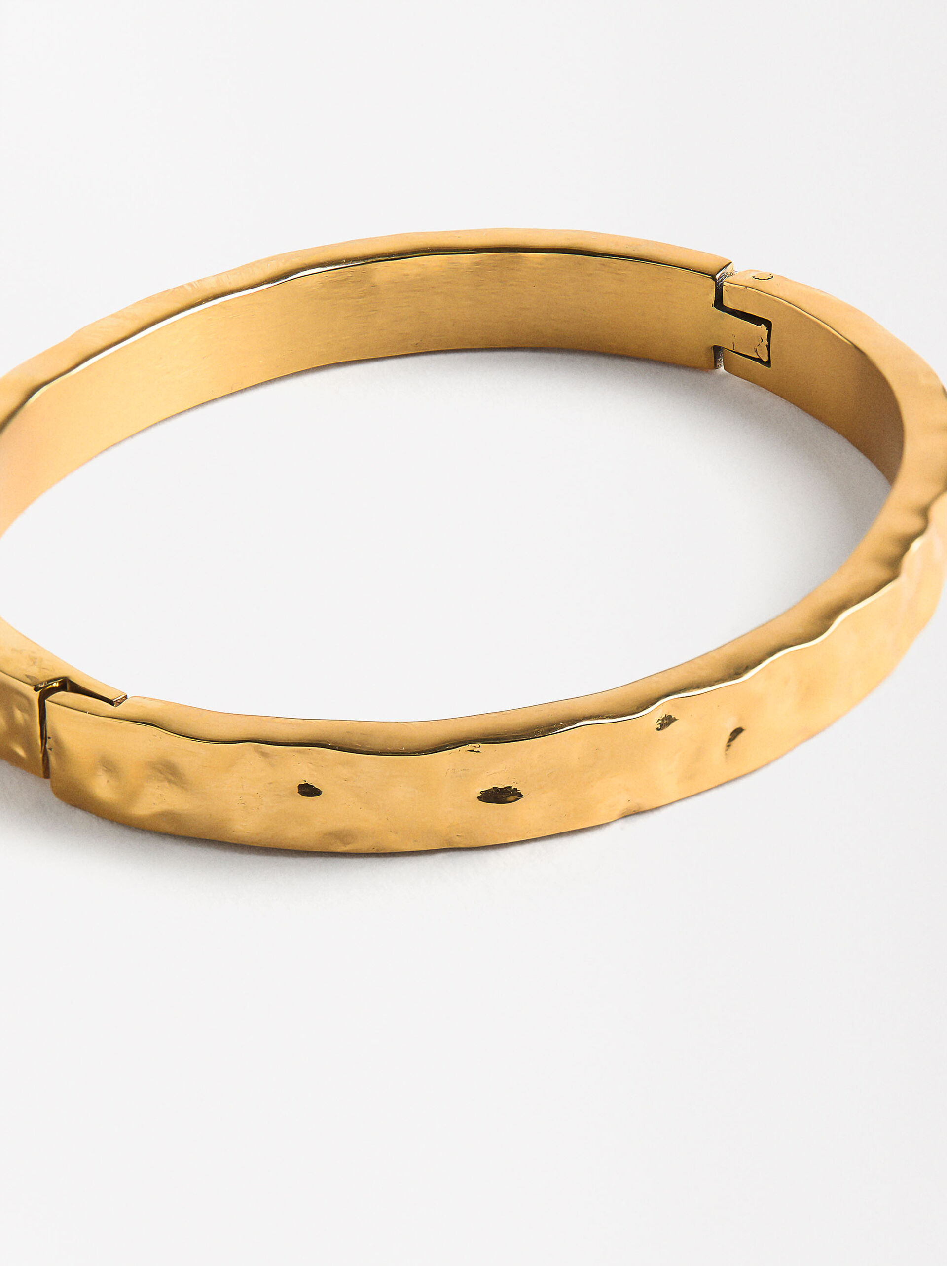Irregular rigid bracelet - stainless steel image number 2.0