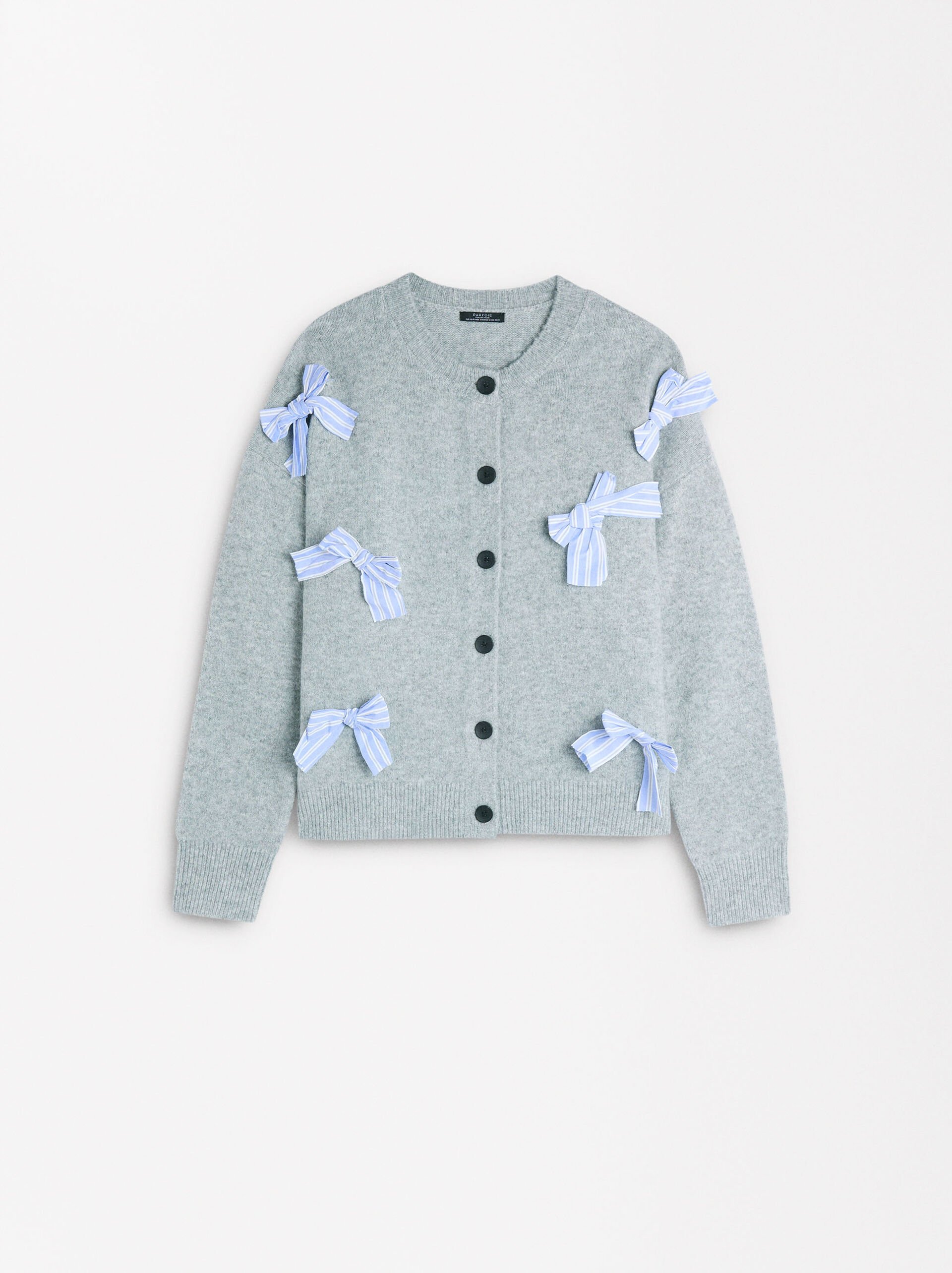 Cardigan with bow details image number 5.0