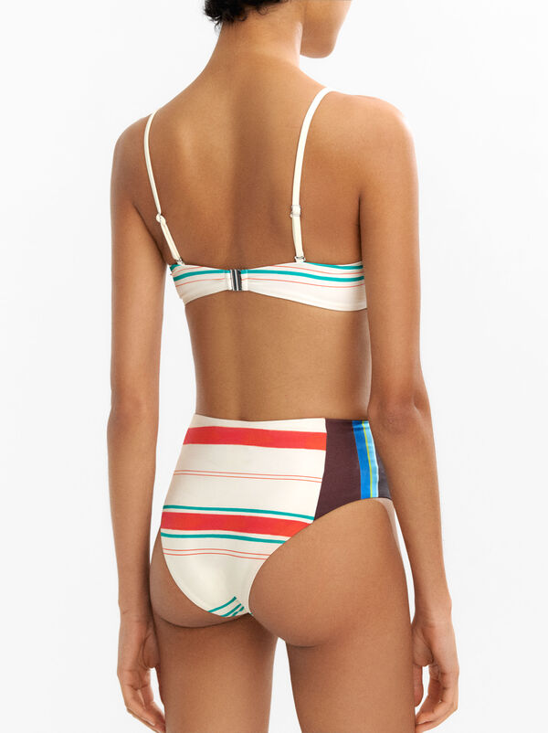 Striped bikini top