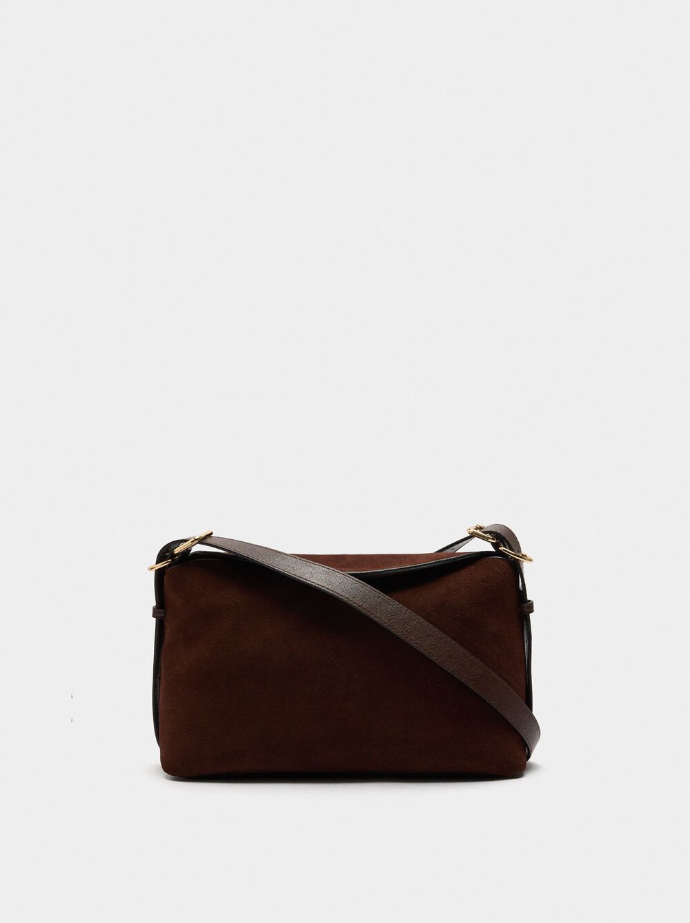 Crossbody bag with leather details