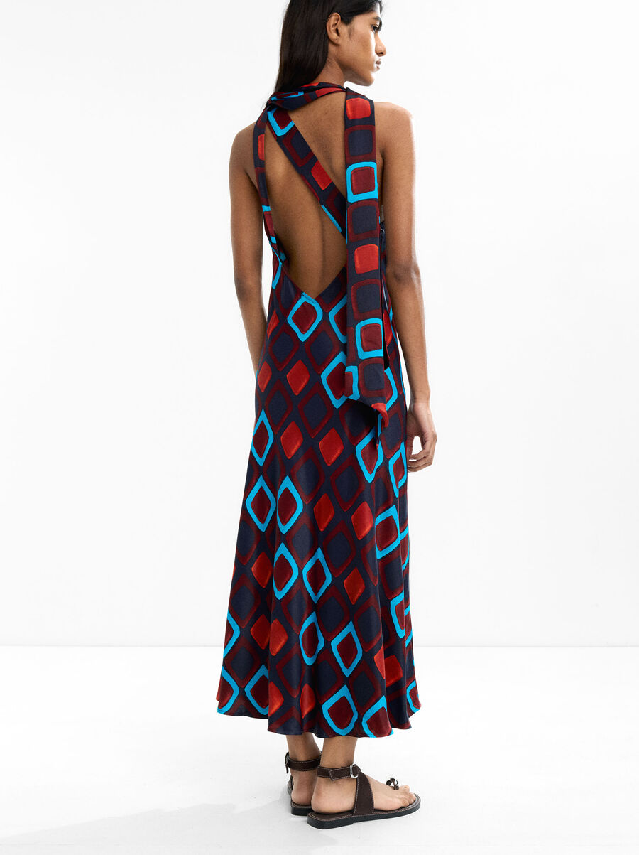 Vestido largo asimétrico