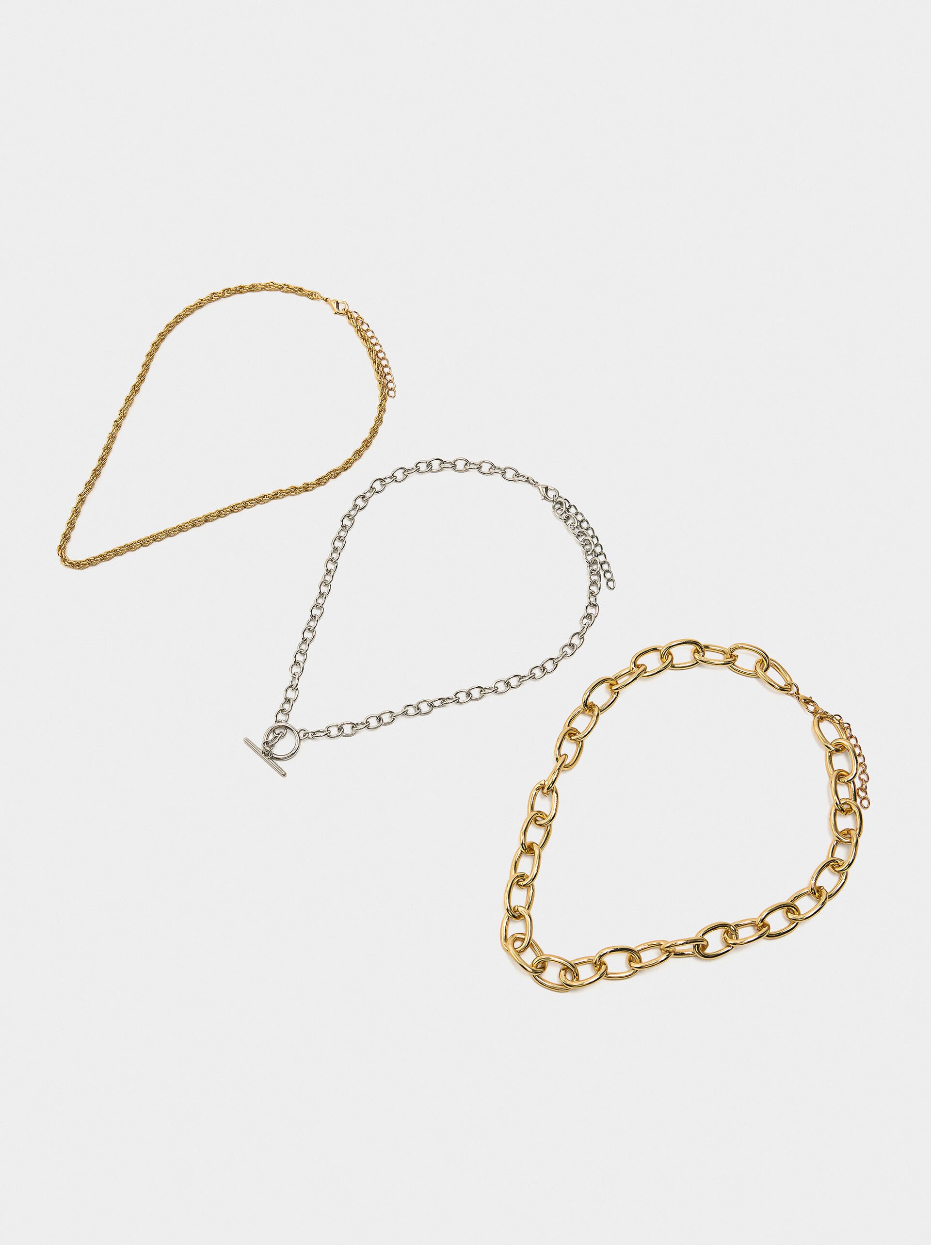 Set of necklaces with links image number 2.0