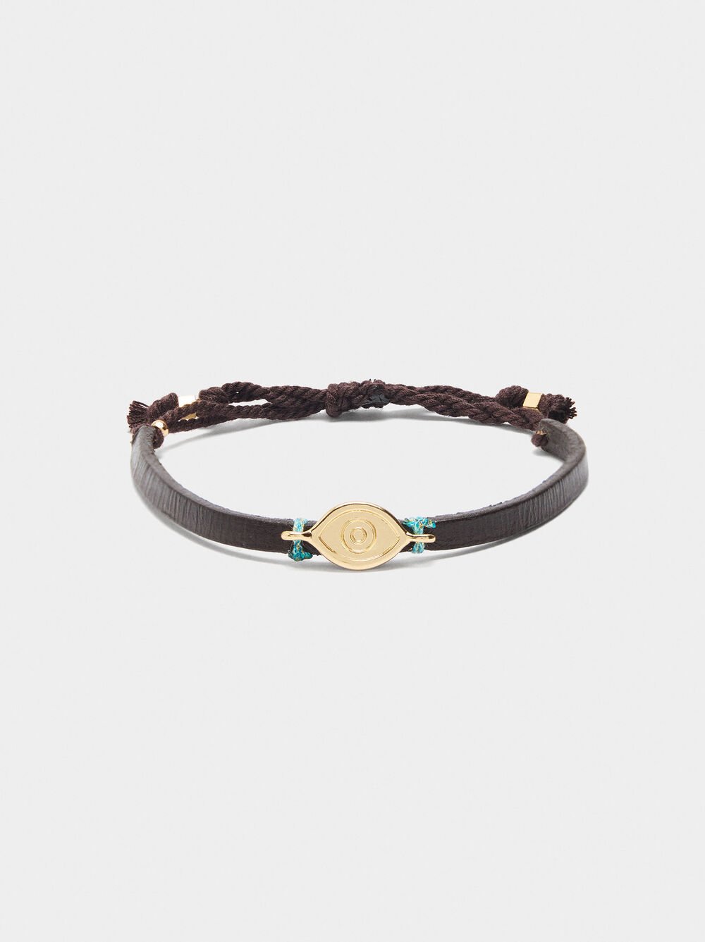 Bracelet with leather and charm