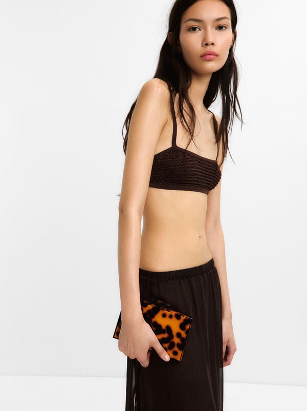 Rigid printed party clutch