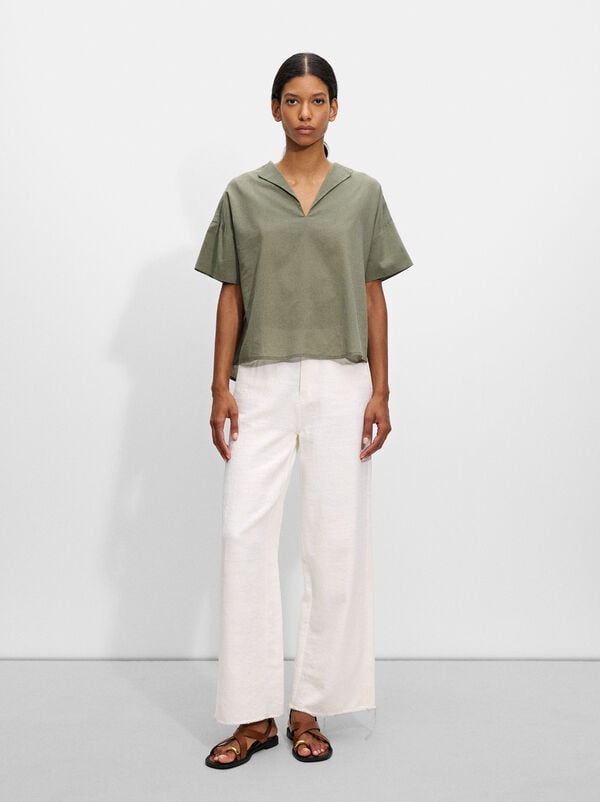 Blouse with 100% cotton