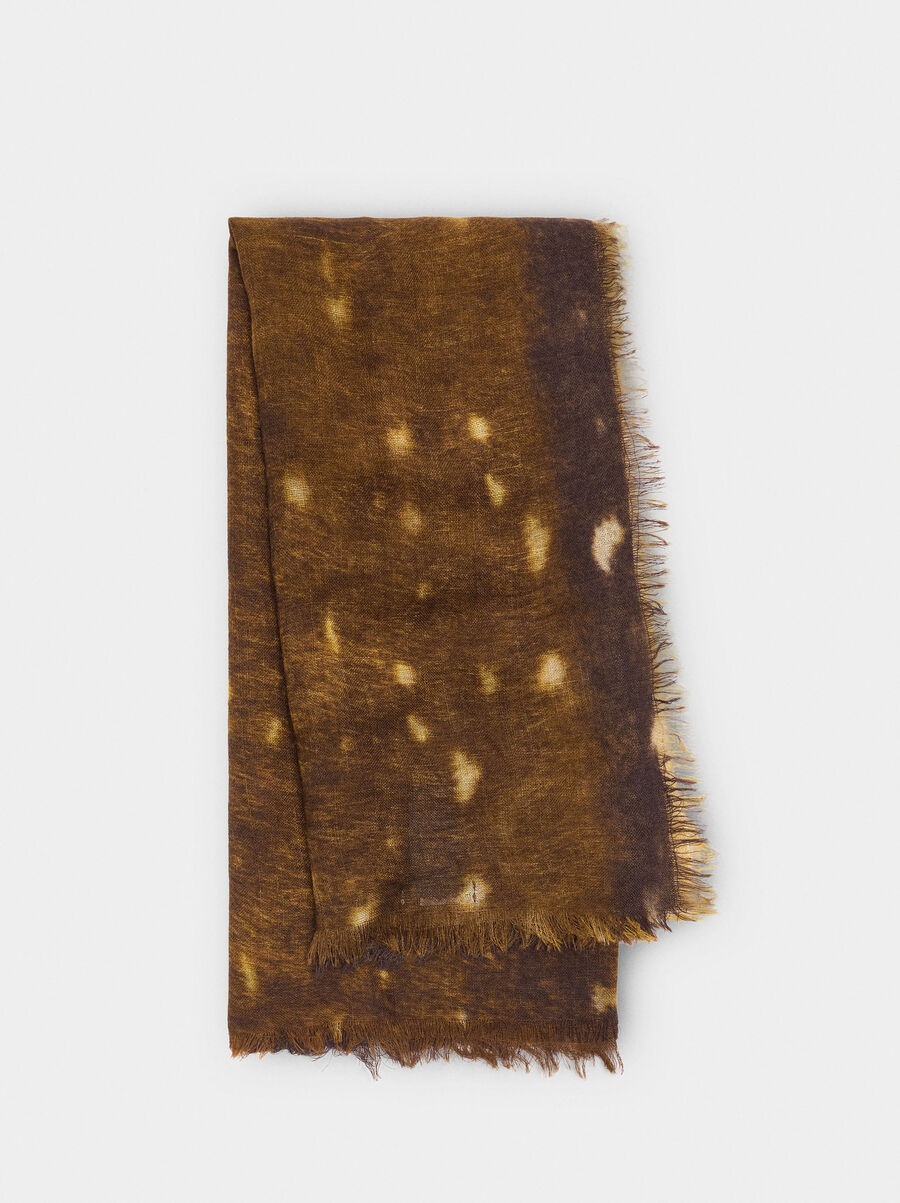 Printed scarf 100% wool