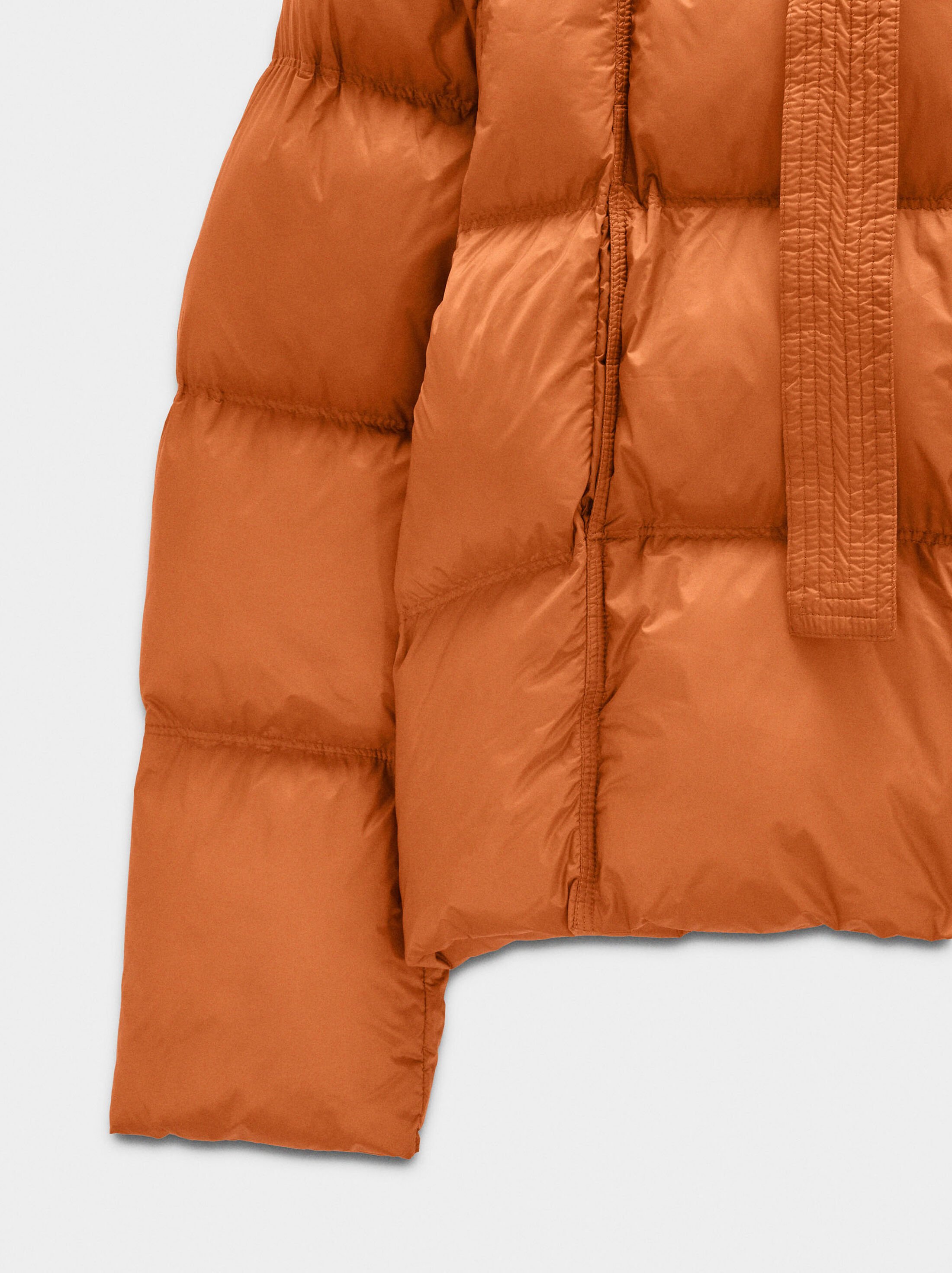 Quilted coat with removable hood image number 7.0