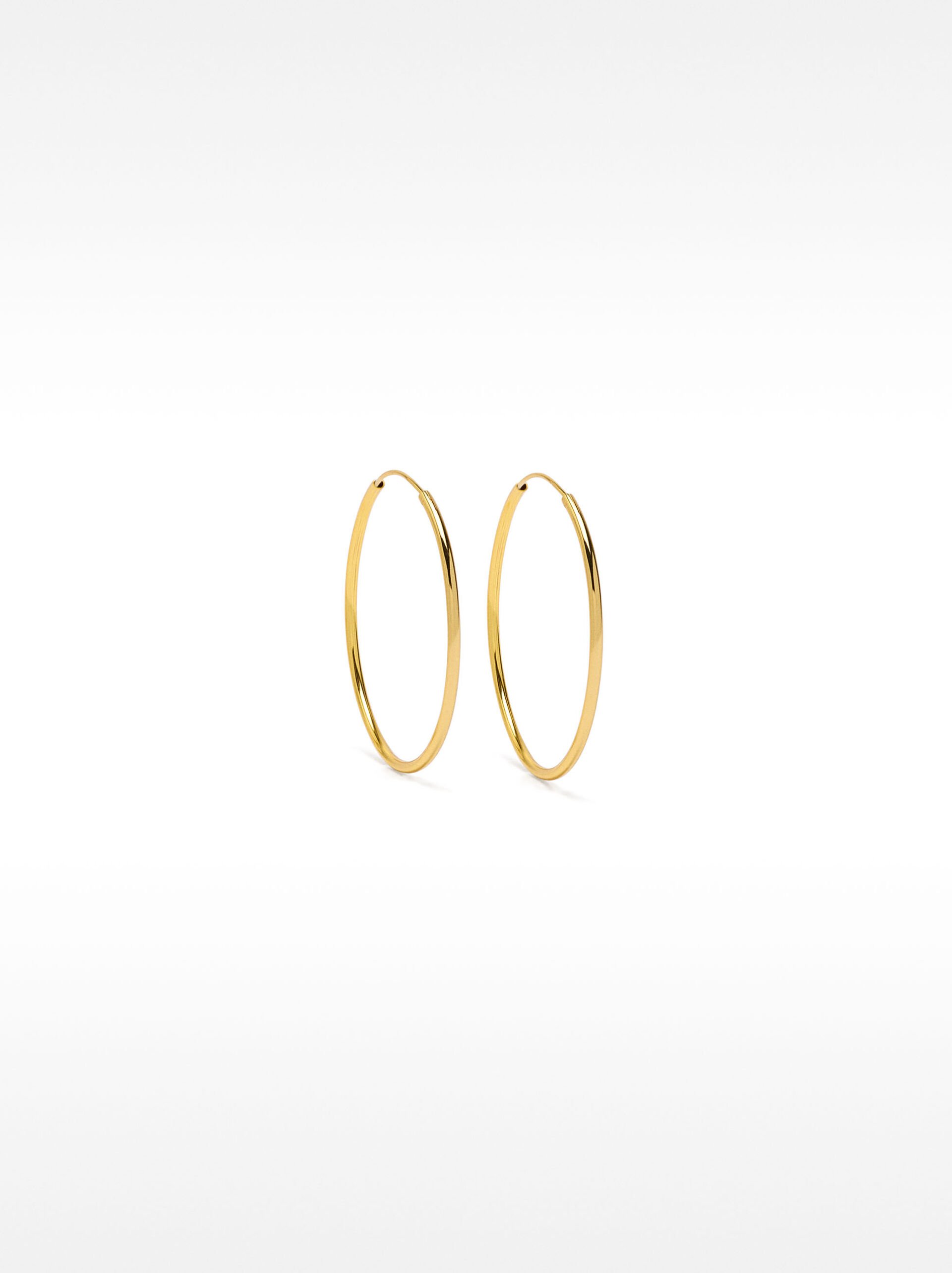 Short 925 silver hoop earrings image number 0.0