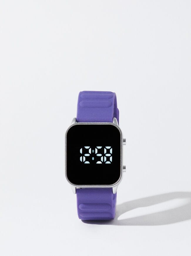 Digital Watch With Silicone Strap image number 0.0
