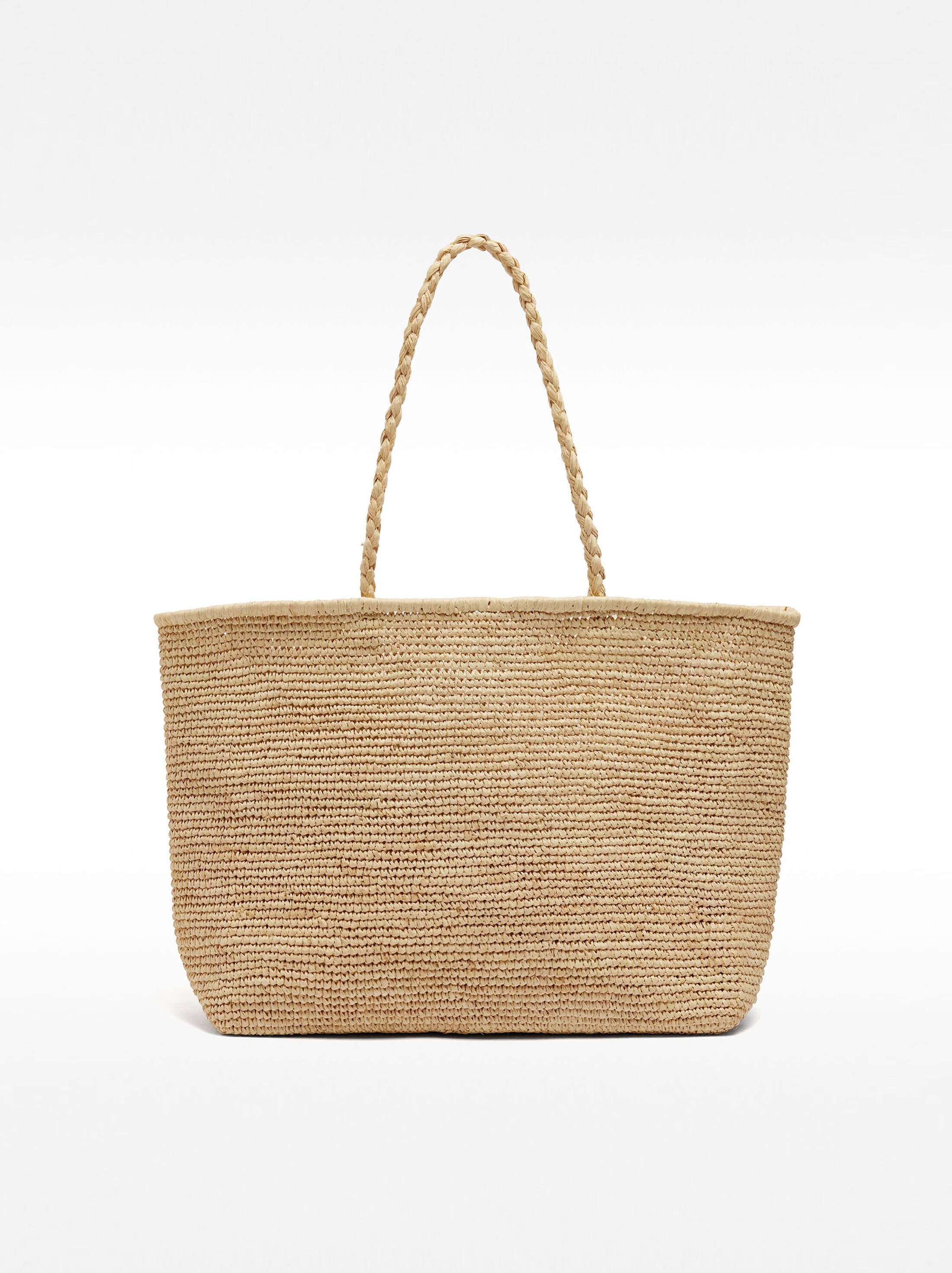 Large straw shopper bag image number 5.0