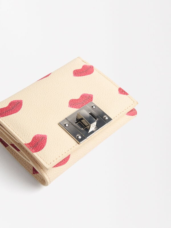 Printed wallet with swivel clasp
