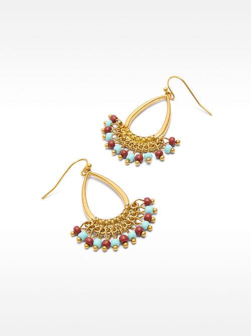 Pendientes gota con cuentas