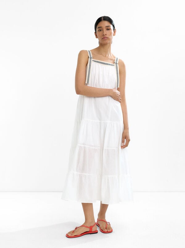 Long dress with ruffles