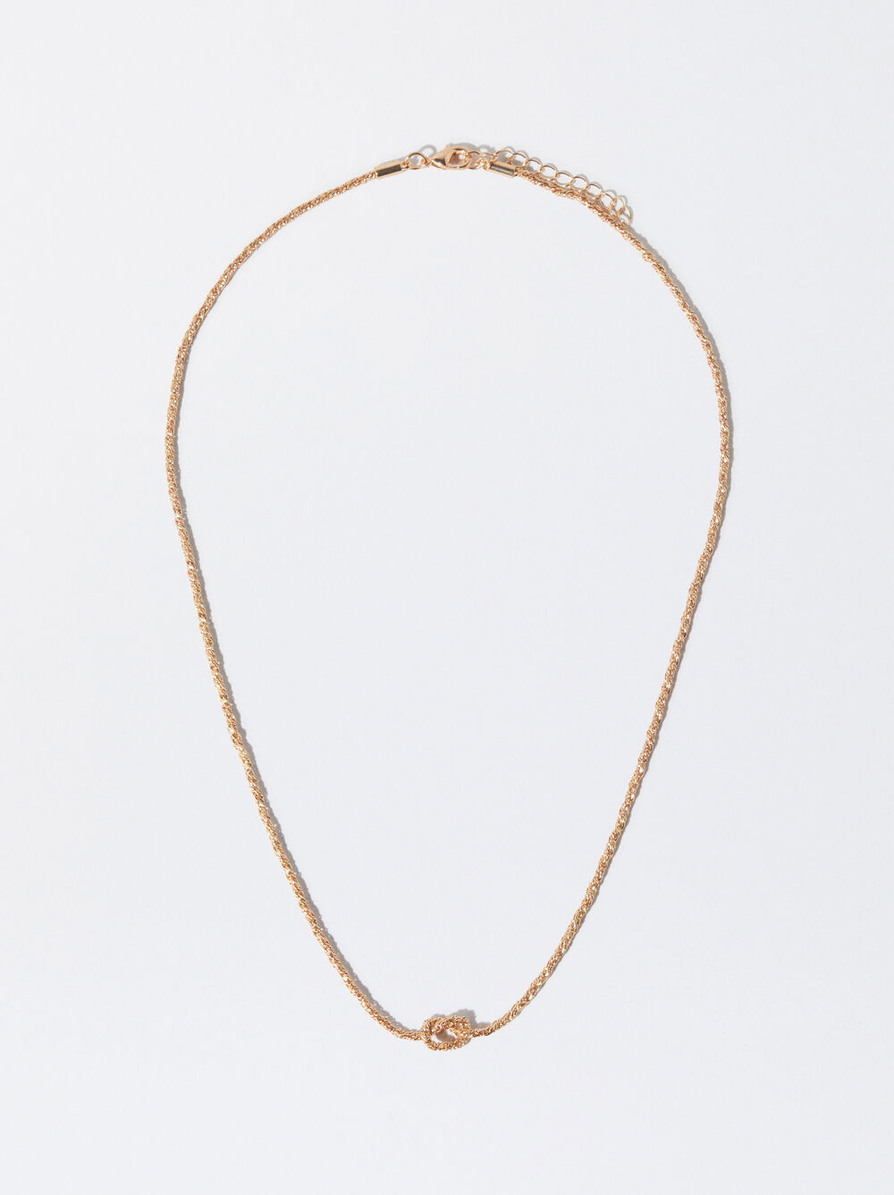Golden Necklace With Knot