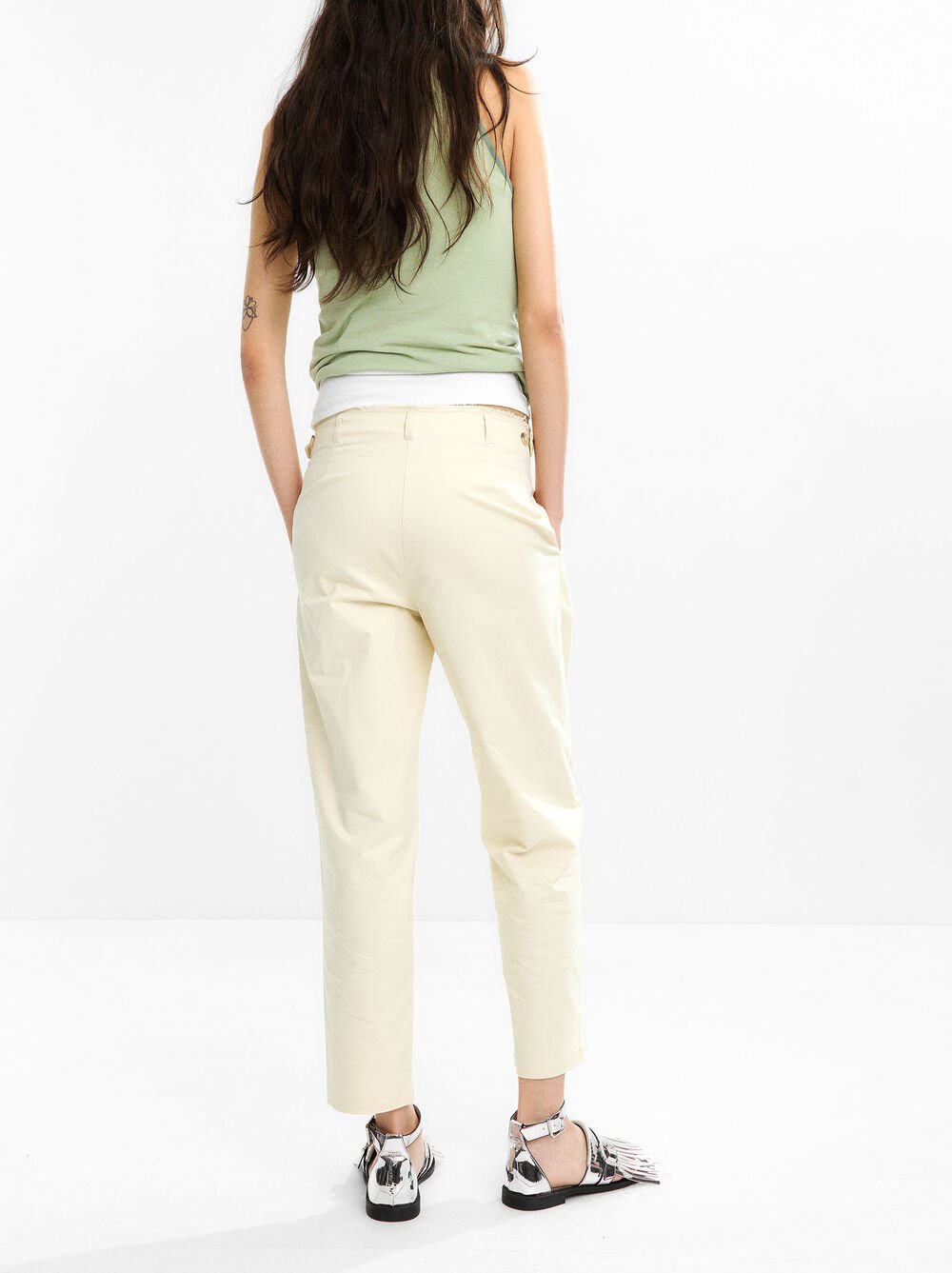 Pantalón plisado 100% algodón