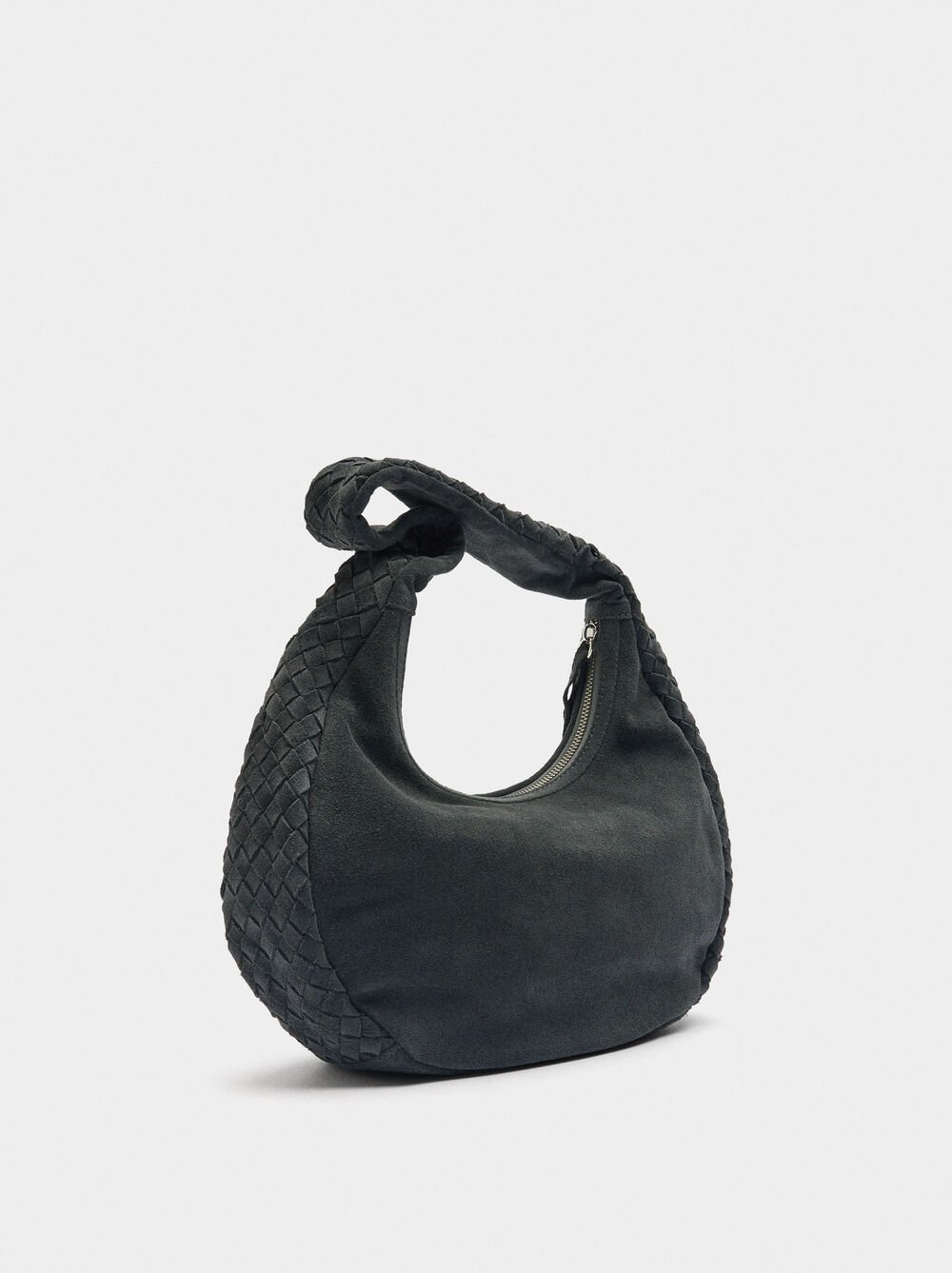 Sac hobo en cuir tressé