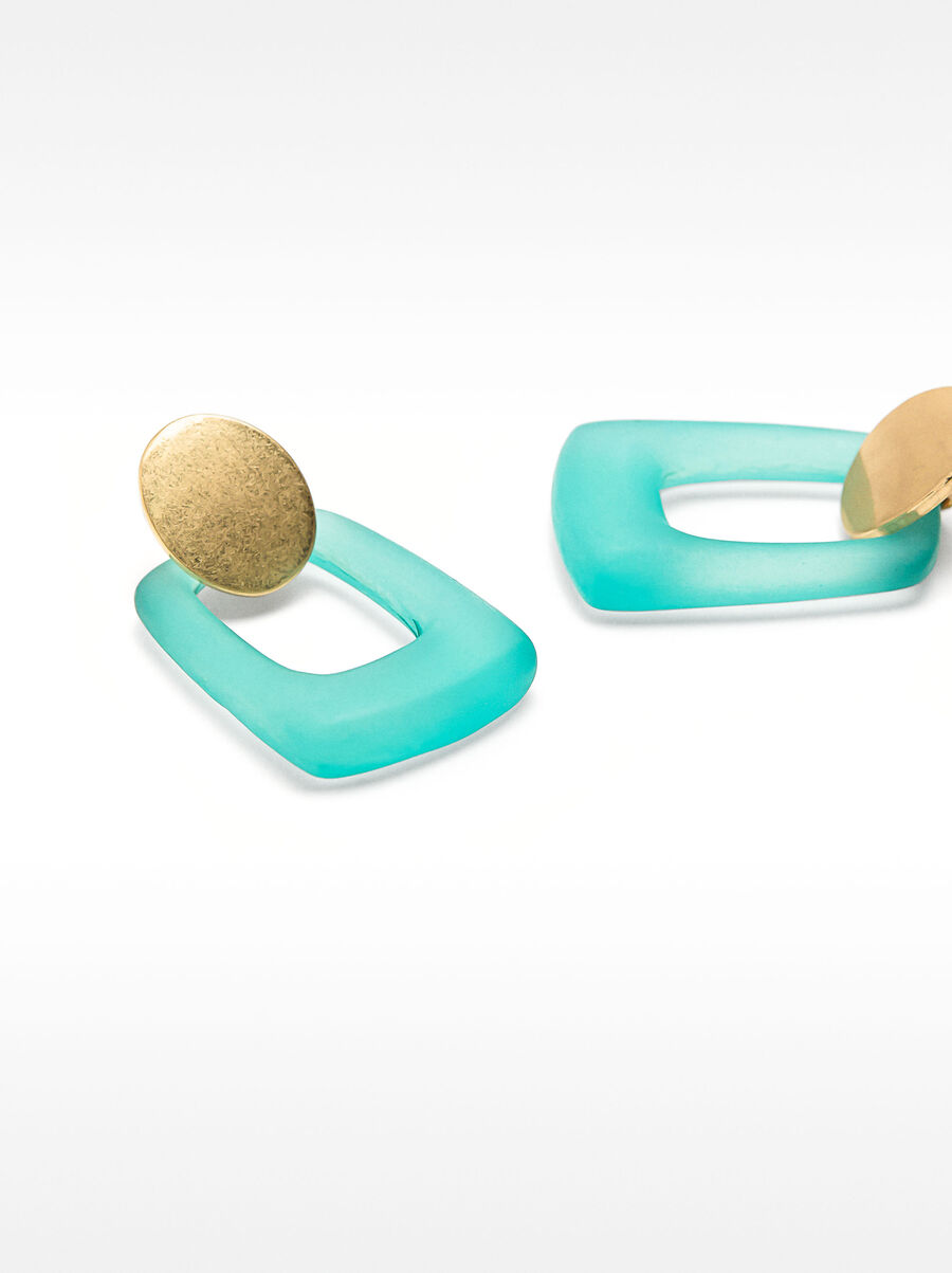 Pendientes rectangulares de resina