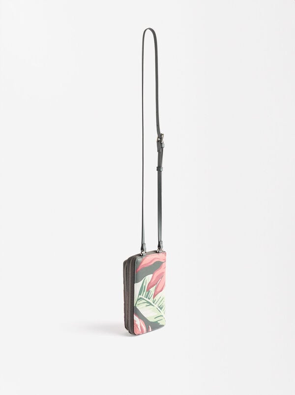 Floral printed phone bag