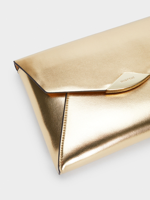 Metallic Party Handbag, Golden, hi-res