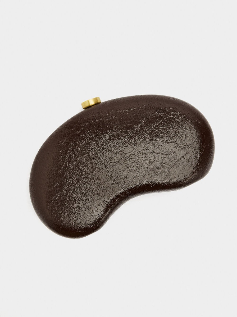 Pochette ovale da festa con finitura craquelé