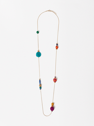 Collier De Perles De Raphia, Multicolore, hi-res